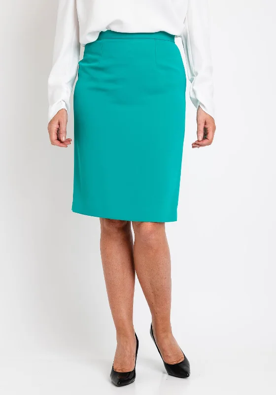 Christina Felix Classic Pencil Skirt, Emerald cashmere skirt plush