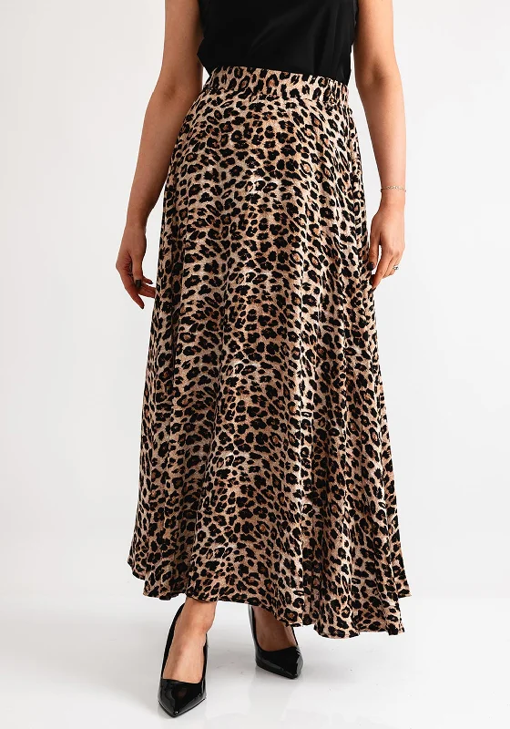 Serafina Collection Leopard Print Maxi Skirt, Brown tulle skirt dreamy