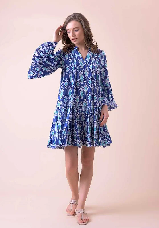 Dress An807 Gretchen Dress Farsi-Blue Tunics Practical easy-care