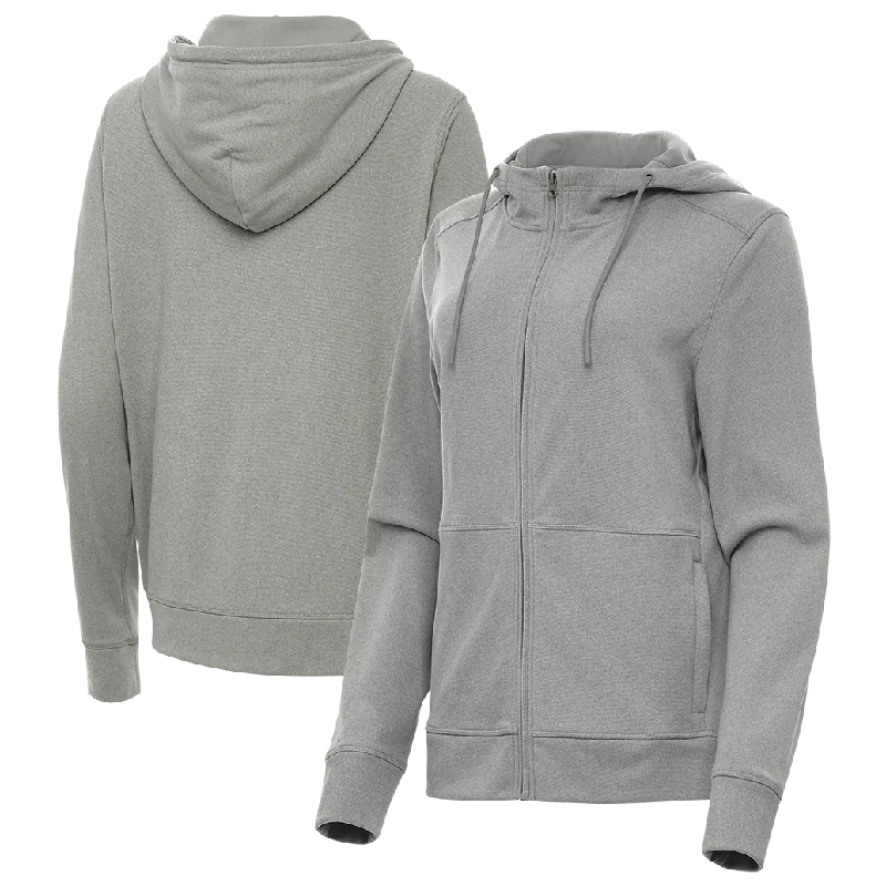 Antigua: Women's Essentials Full Zip Hoodie - Seeker 105374 Hoodie with Frayed Bohemian Relaxed