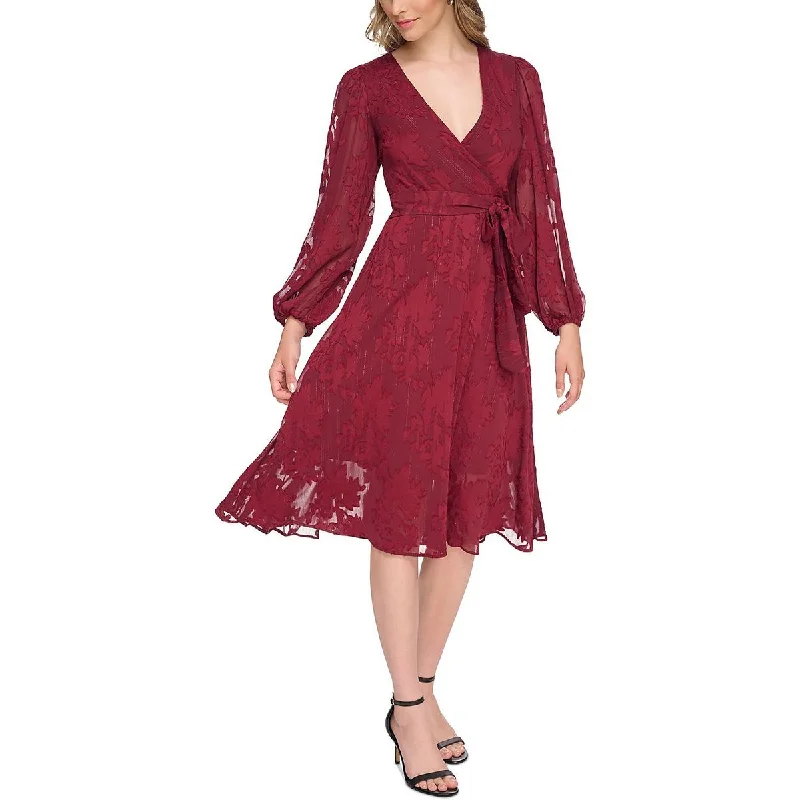 Womens Chiffon Fit & Flare Dress Tunics Summer linen