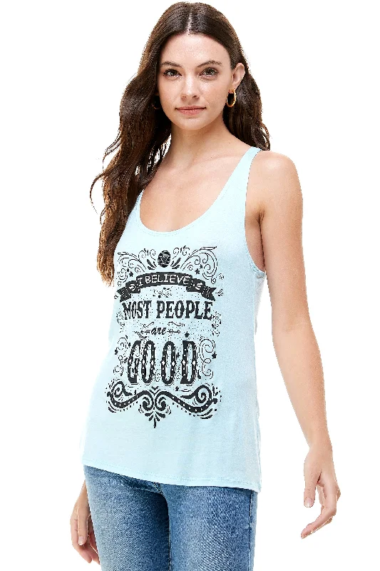 I BELIEVE MOST PEOPLE ARE GOOD TANK TOP soft tank top