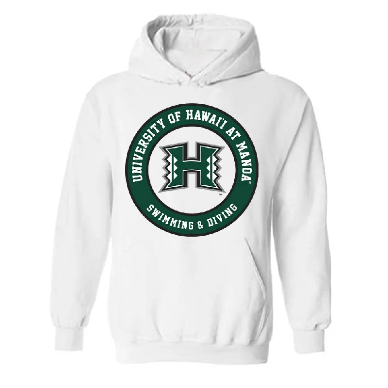 Hawaii - NCAA Women's Swimming & Diving : Camille Radosavljevic - Classic Fashion Shersey Hooded Sweatshirt Hoodie with Half-Zip Sporty Casual