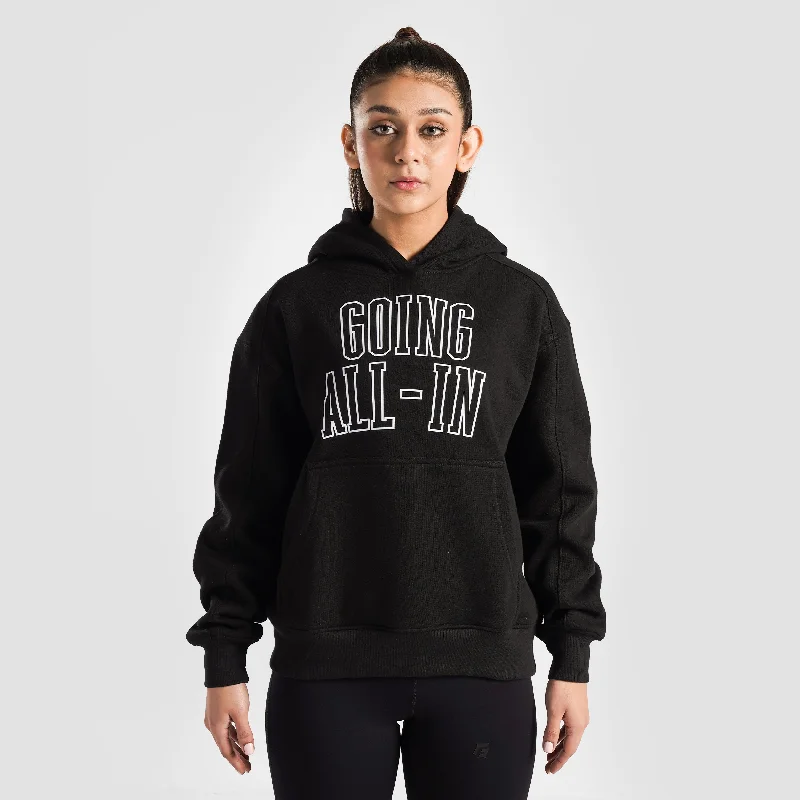 Empower Regular Hoodie (Black) Hoodie with Exposed Zipper Edgy Industrial