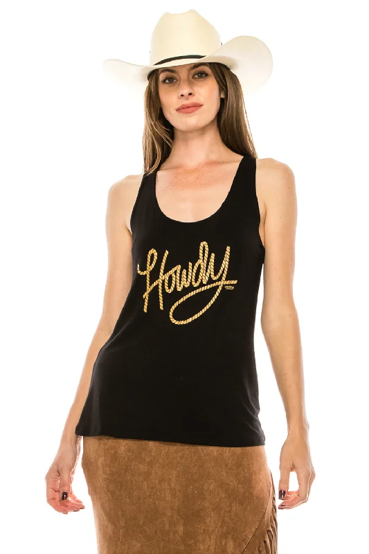 HOWDY TANK TOP sheer tank top