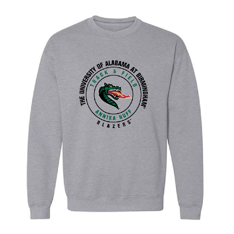 UAB - NCAA Women's Track & Field : Annika Huff - Classic Fashion Shersey Crewneck Sweatshirt Hoodie with Hem Elastic Stretchable Comfortable