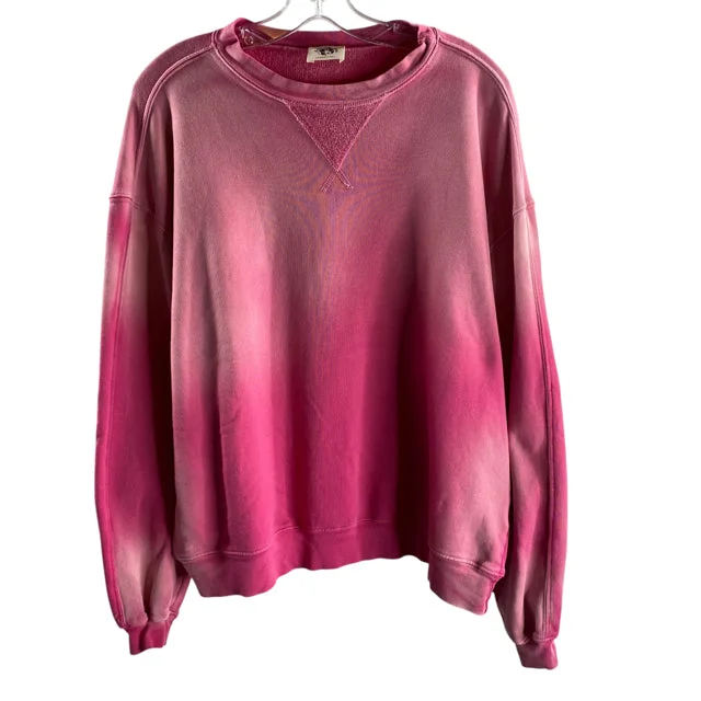 WE THE FREE Size SMALL Pink Long Sleeve Sweatshirt TOP Hoodie with V-Neck Classic Versatile