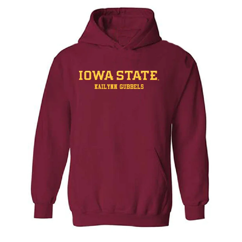 Iowa State - NCAA Women's Track & Field : Kailynn Gubbels - Classic Fashion Shersey Hooded Sweatshirt Hoodie with Oversized Fit Loose Comfortable