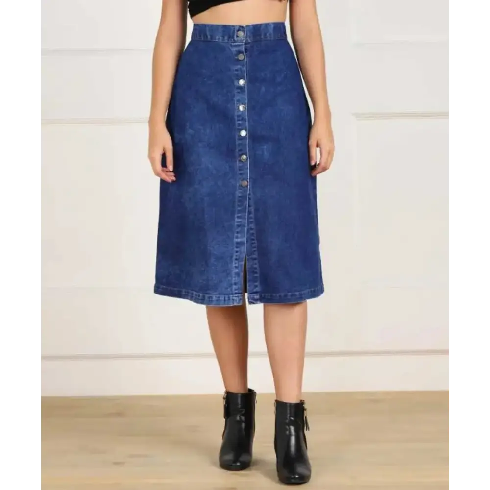 Trendy Denim A-line Skirt denim skirt stylish