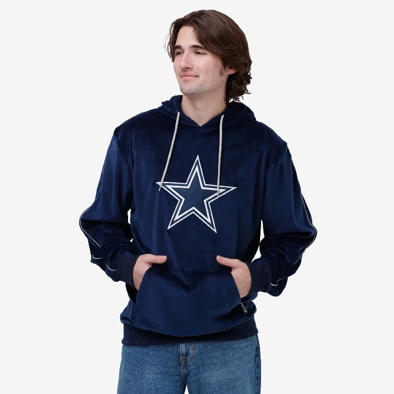 Dallas Cowboys Velour Hooded Sweatshirt Hoodie with Logo Branding Identity