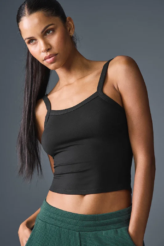 Alosoft Sweet Talker Tank - Black gym tank top