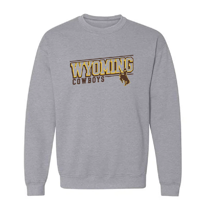 Wyoming - NCAA Women's Swimming & Diving : Gabriella Haigler - Classic Shersey Crewneck Sweatshirt Hoodie with Hem Embroidery Detailed Premium