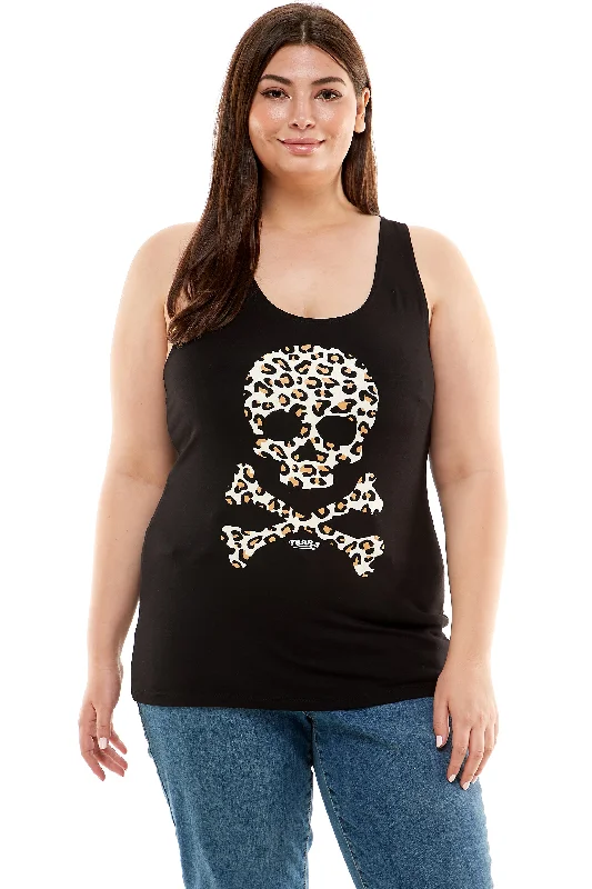 LEOPARD SKULL TANK TOP layering tank top