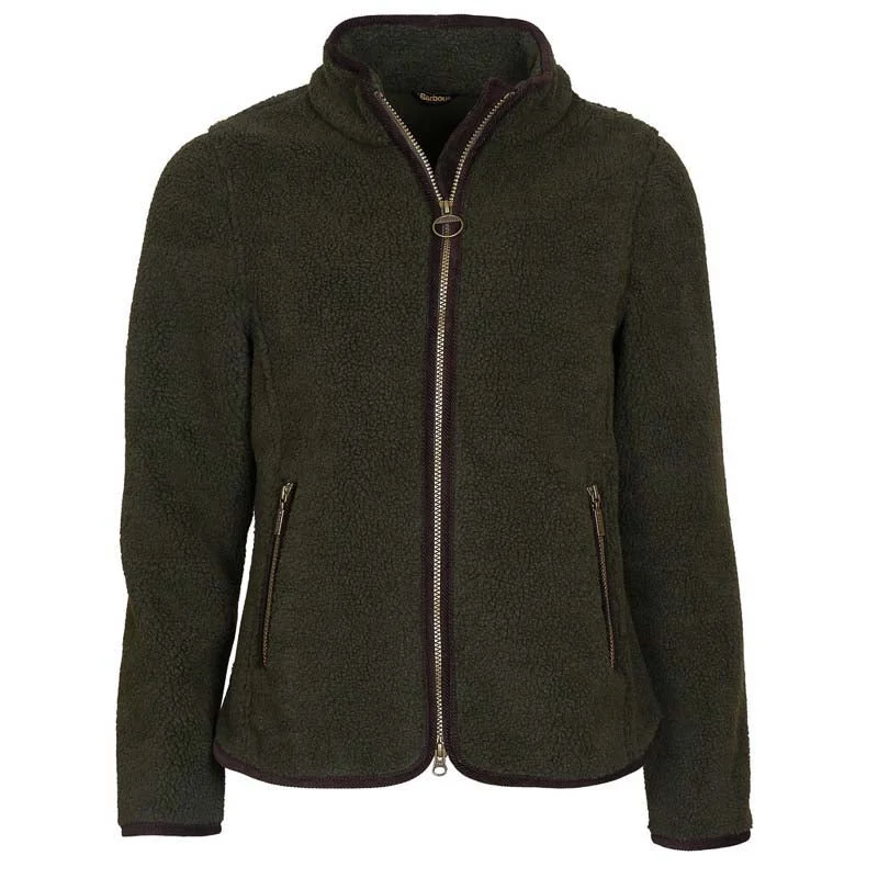 Barbour Laven Ladies Fleece Jacket - Olive/Classic Insulated Jacket Fitted Jacket Loose Jacket