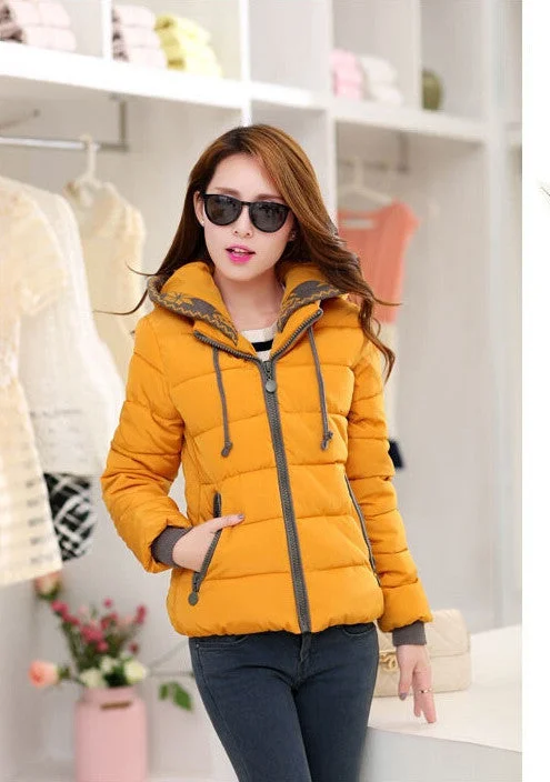 Fashion Women Winter Down jacket Big yards Thickening Super Warm Coats Hooded Jacket Splicing Slim Women Coat G1558 Print Jacket Jacquard Jacket Embroidered Jacket