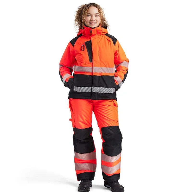 Blaklader 4456 Women's Hi-Vis Winter Jacket Front Pockets Side Pockets Patch Pockets