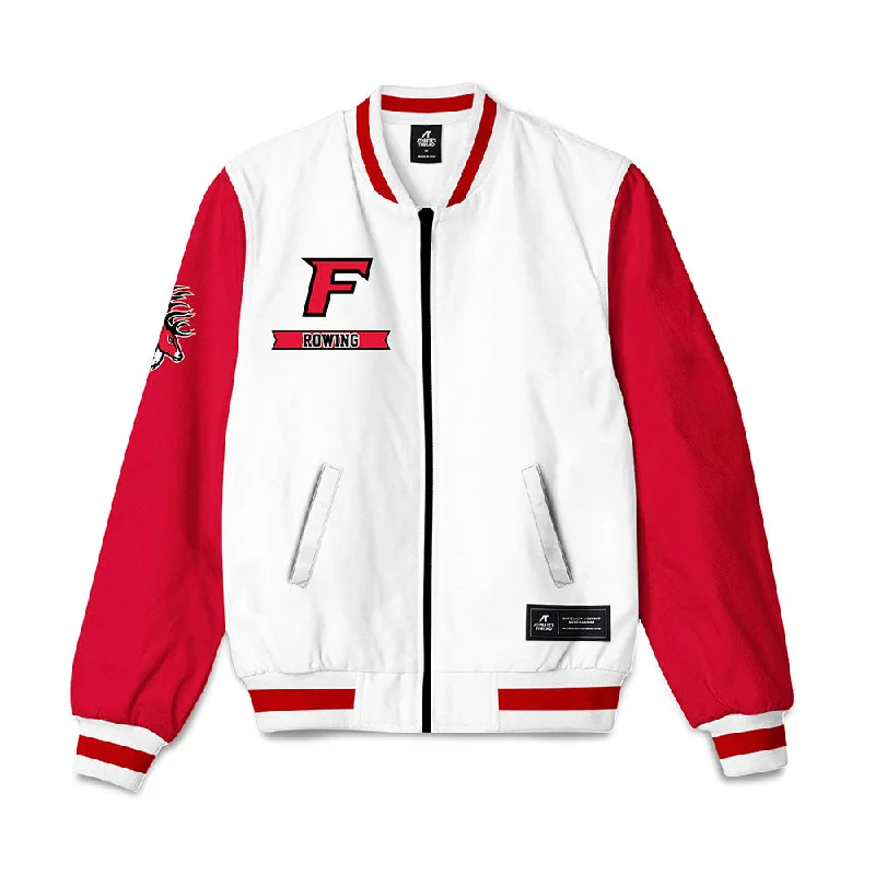 Fairfield - NCAA Women's Rowing : Grace McDonough - Bomber Jacket Rayon Jacket Velvet Jacket Corduroy Jacket