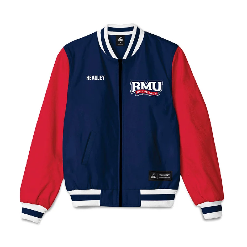 Robert Morris - NCAA Women's Rowing : Alyssa Headley - Bomber Jacket Welt Pockets Slit Pockets Flap Pockets