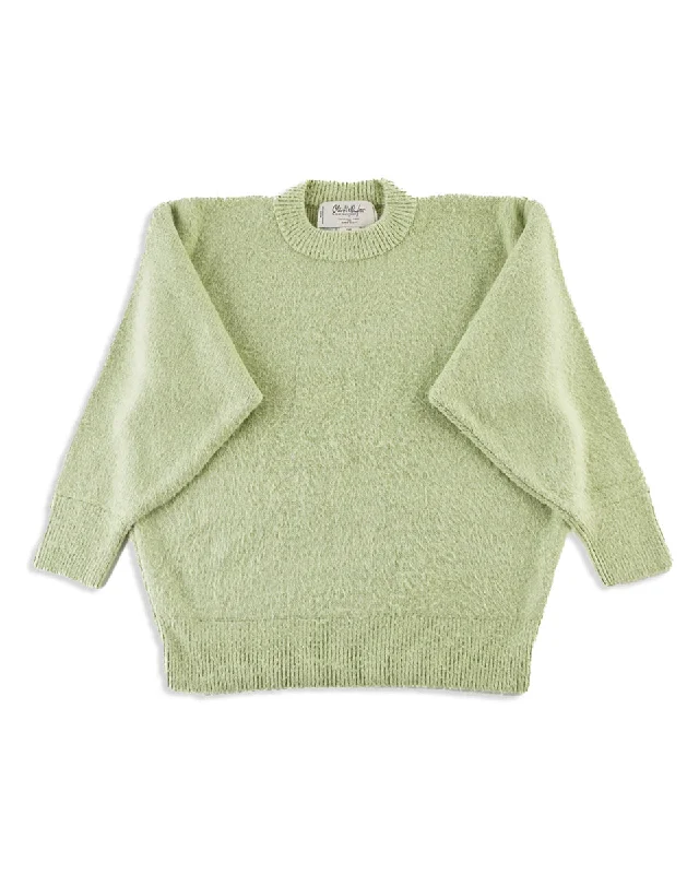 Silk Shaggy Dog Pullover - Pistachio Honey Neck Pullover