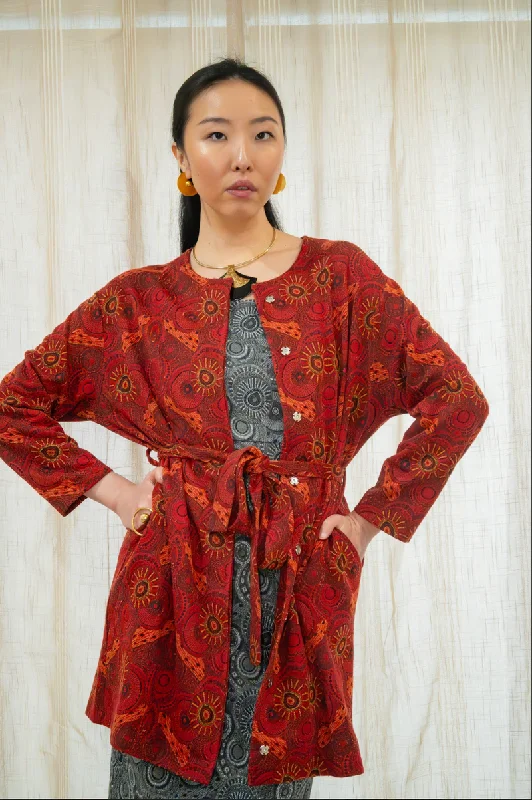 Kahindo Antananarivo Jacket with pockets Jersey Jacket Tulle Jacket Batik Jacket