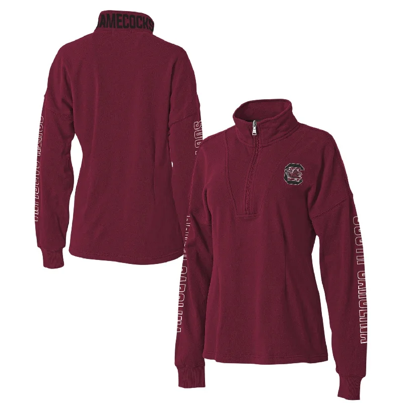 CAROLINA GAMECOCKS ERIN ANDREWS 1/2 ZIP PULLOVER Puff Sleeve Stylish