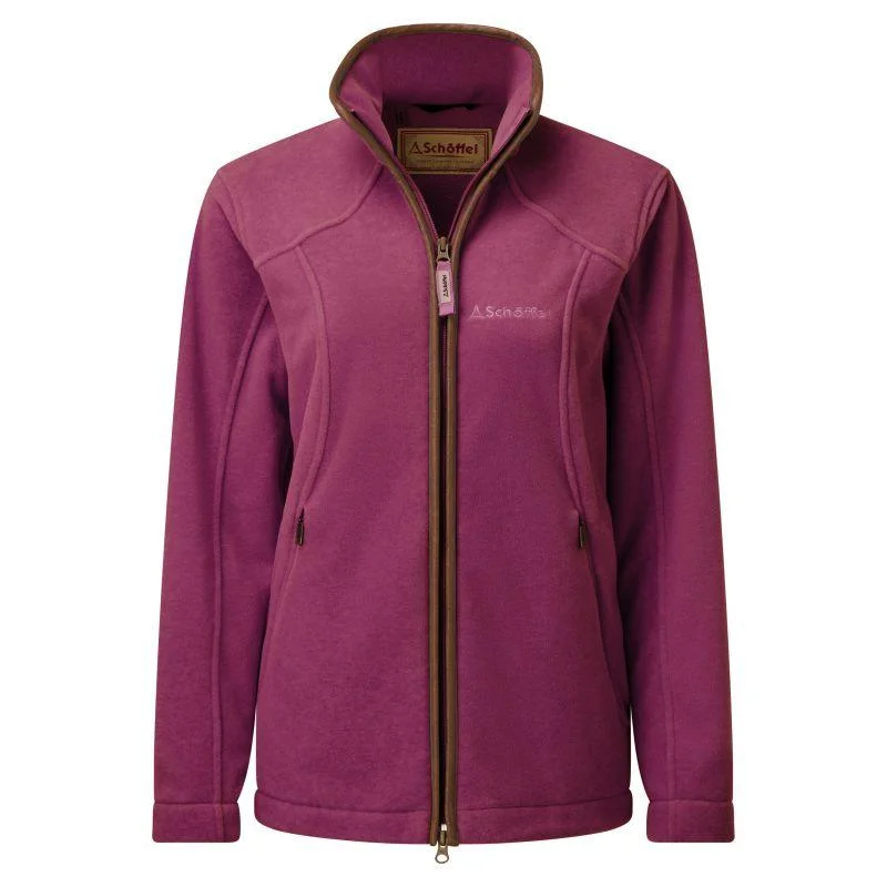 Schoffel Burley Ladies Fleece Jacket - Mulberry Denim Jacket Leather Jacket Suede Jacket