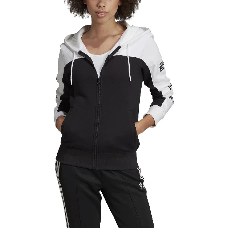 Adidas Women's Originals Logo Track Jacket White-Black Mesh Jacket Canvas Jacket Denim Jacket