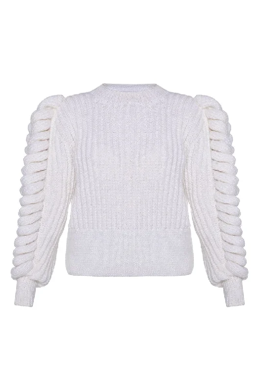 TURTLENECK WHITE SWEATER Neon Metallic Matte