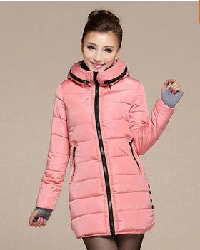 pink winter jacket