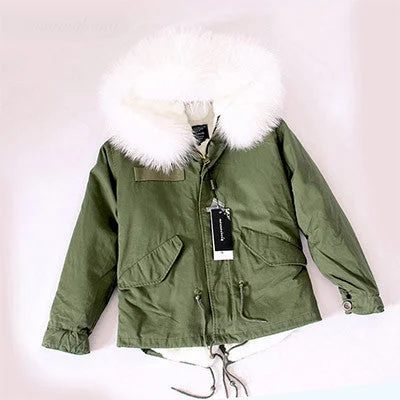 Greenparka white fur