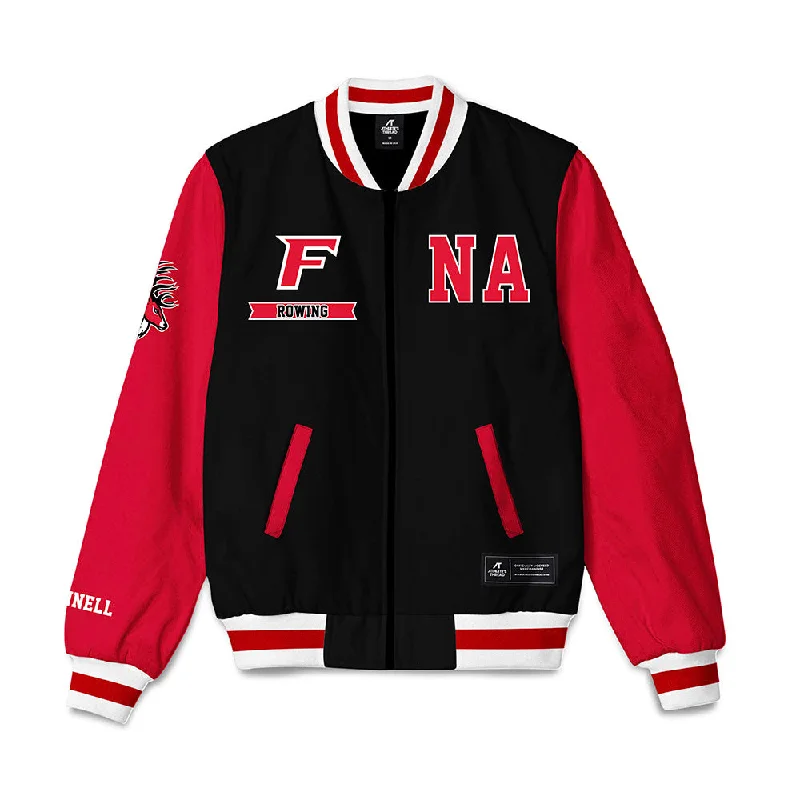 Fairfield - NCAA Women's Rowing : Nora O'Connell - Bomber Jacket Snapped Jacket Toggled Jacket Drawstring Jacket