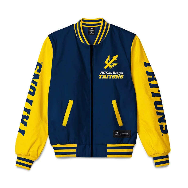 UCSD - NCAA Women's Rowing : Holly Handler - Bomber Jacket Knit Jacket Woven Jacket Fleece Jacket