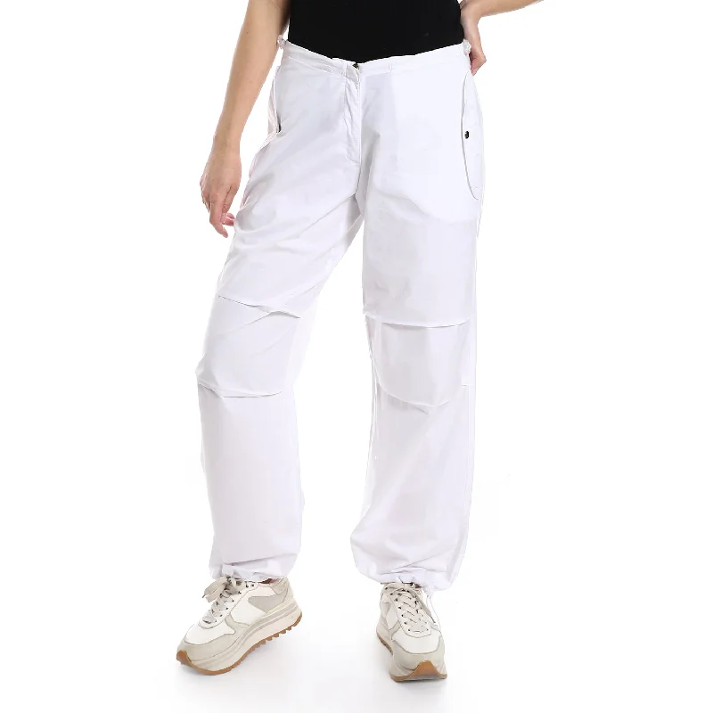 Wide Trousers With Elastic Waist - Merch Trousers practical durable