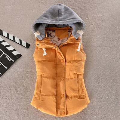 Plus Size 8 Colors Fashion Autumn Winter Coat Women Ladies Gilet Colete Feminino Casual Waistcoat Female Sleeveless Jacket AE269 Cotton Fabric Linen Fabric Terry Fabric