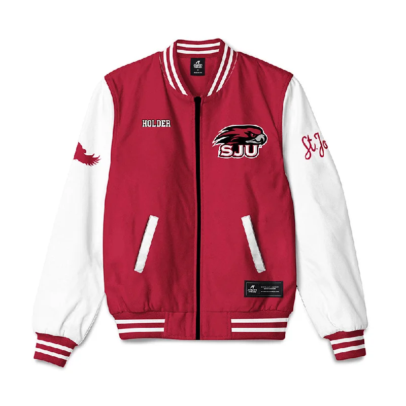 St. Joe's - NCAA Women's Rowing : Evie Holder - Bomber Jacket Boat Neck Shawl Collar Notched Collar