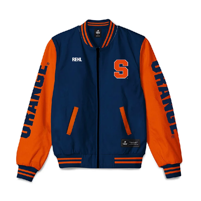 Syracuse - NCAA Women's Rowing : Hallie Rehl - Bomber Jacket Chenille Jacket Brocade Jacket Lace Jacket