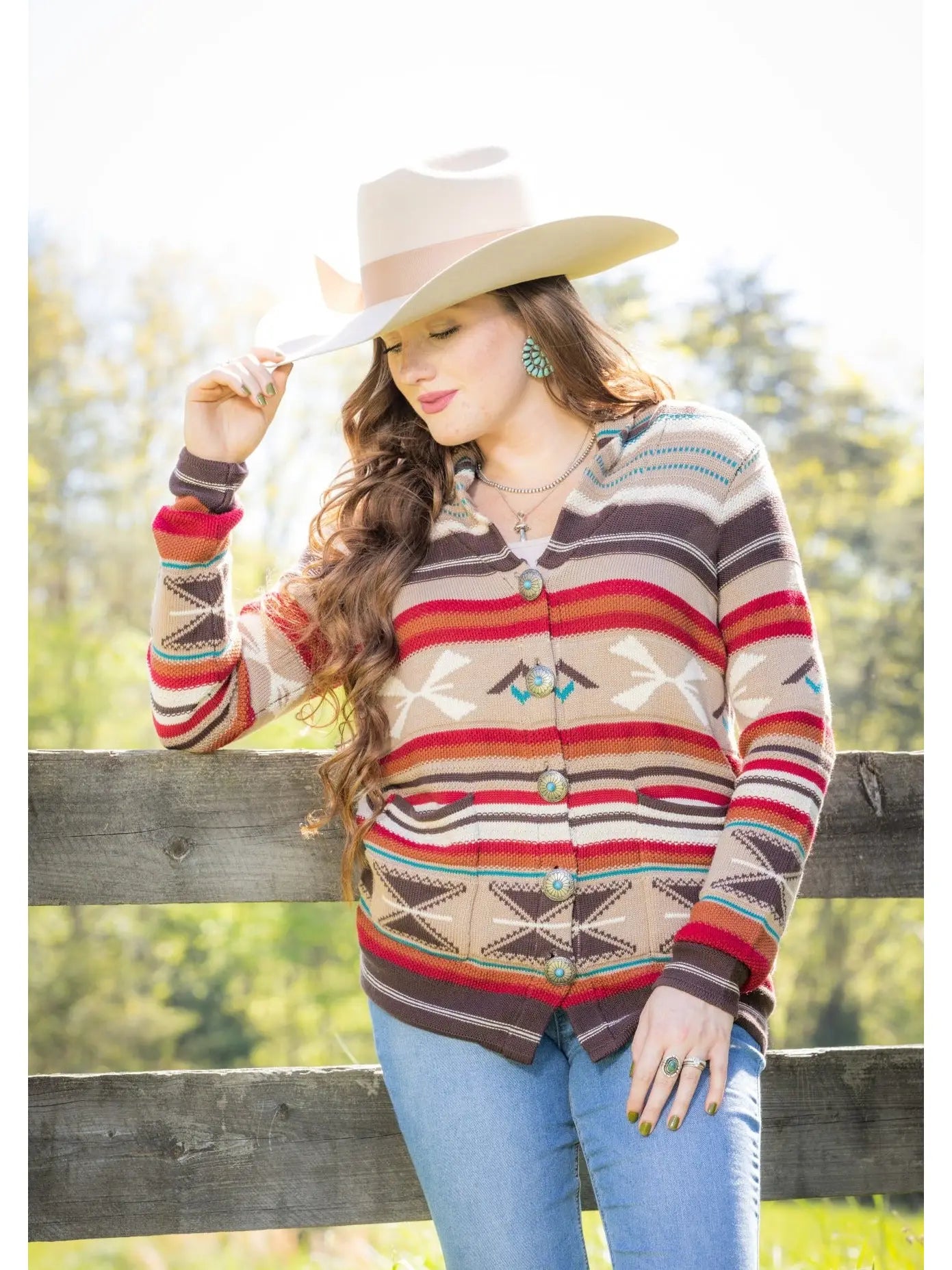 Indie Aztec Cardigan Elegant Classic Vintage