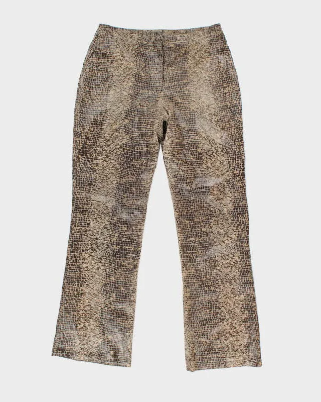 Vintage Danier Snake Print Leather Trousers - W28 L29 Trousers stylish elegant