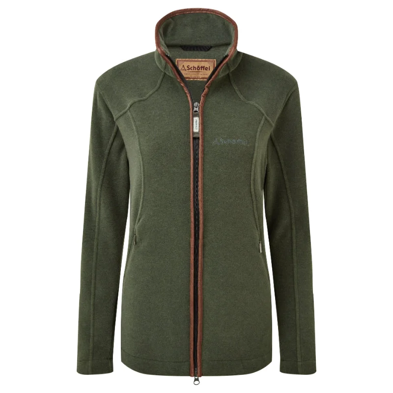 Schoffel Burley Ladies Fleece Jacket - Cedar Green Rayon Fabric Velvet Fabric Corduroy Fabric