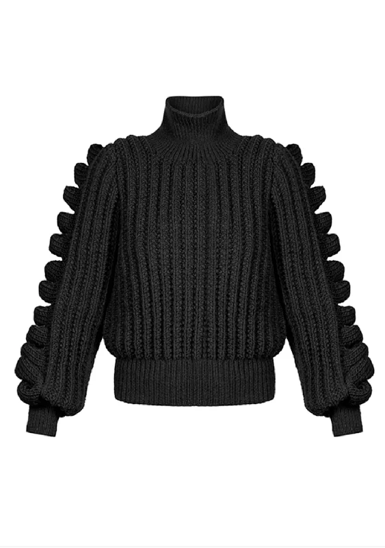 HIGH-NECK KNITTED SWEATER Lightweight Heavyweight Midweight