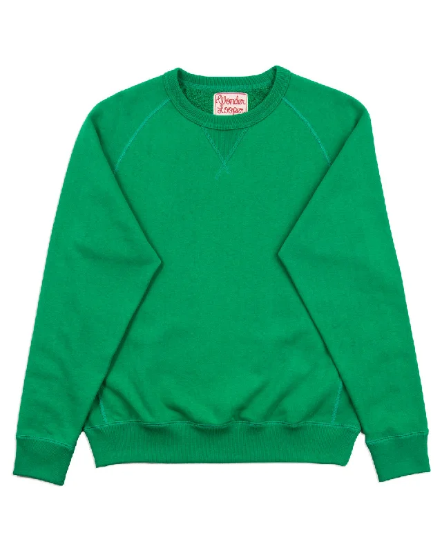 Super Looper French Terry Pullover Crewneck - Green Besom Neck Pullover