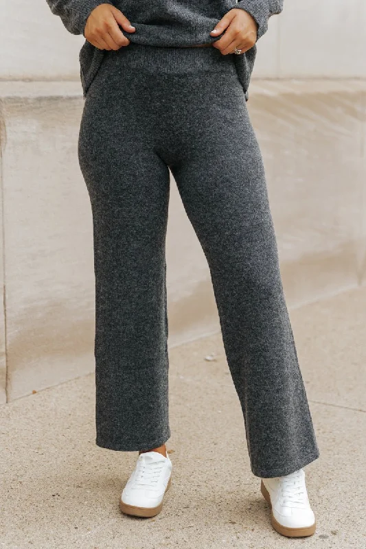 Comfy Lounge Sweater Pants - Charcoal - DOORBUSTER Machine Wash Dry Clean Hand Wash