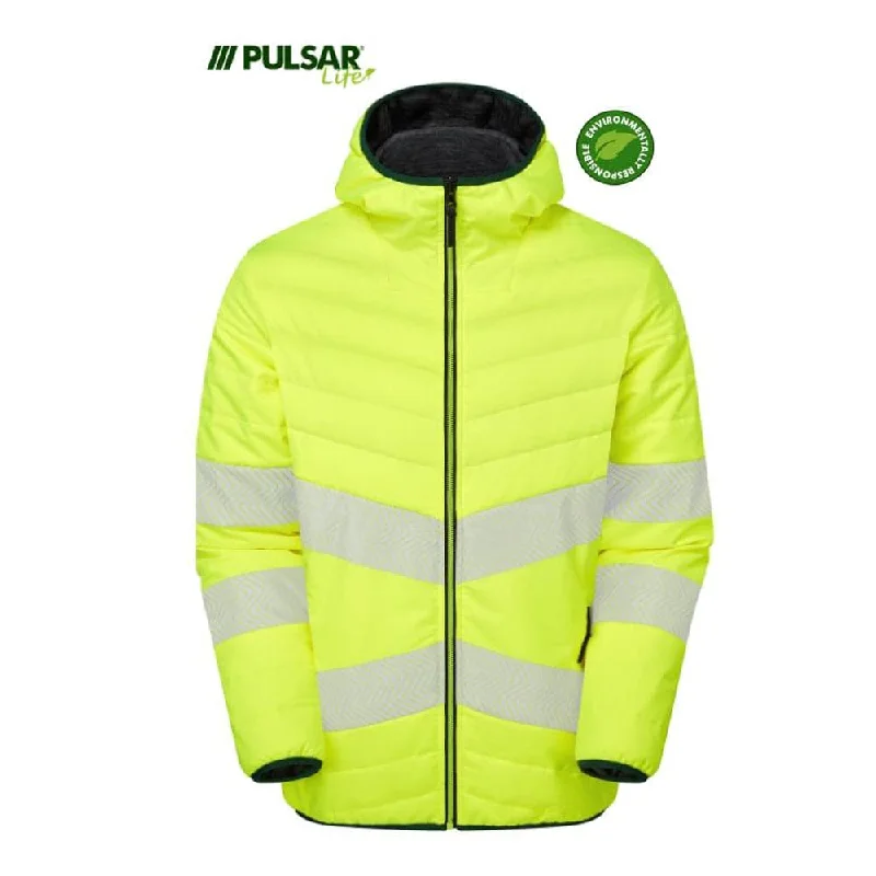 PULSAR® LIFE GRS LFE962 Women's Reversible Hi-Vis Puffer Jacket Yellow Jacket Blazer Coat