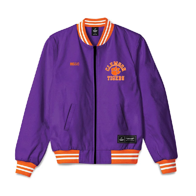 Clemson - NCAA Women's Rowing : Skyler Riggio - Bomber Jacket Corduroy Jacket Velvet Jacket Brocade Jacket