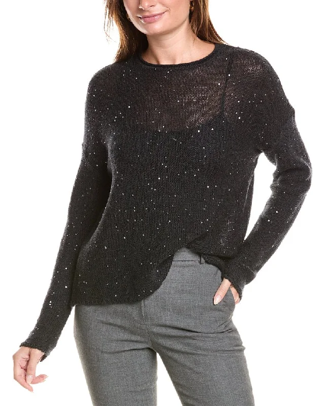 Eileen Fisher Wool Pullover Cold Shoulder Design