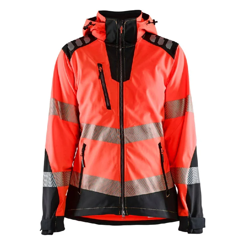 Blaklader 4791 Women's Hi-Vis Waterproof Stretch Softshell Jacket Elasticated Jacket Padded Jacket Insulated Jacket