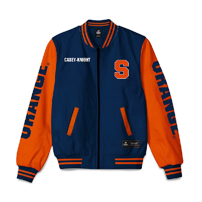 Syracuse - NCAA Women's Rowing : Tyla Casey-Knight - Bomber Jacket Print Jacket Jacquard Jacket Patchwork Jacket