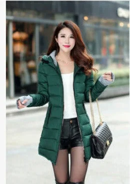 green winter jacket