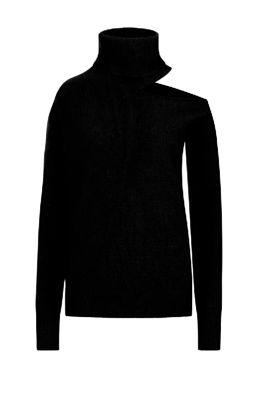 ABBIE CASHMERE SWEATER IN BLACK Modern Contemporary Chic