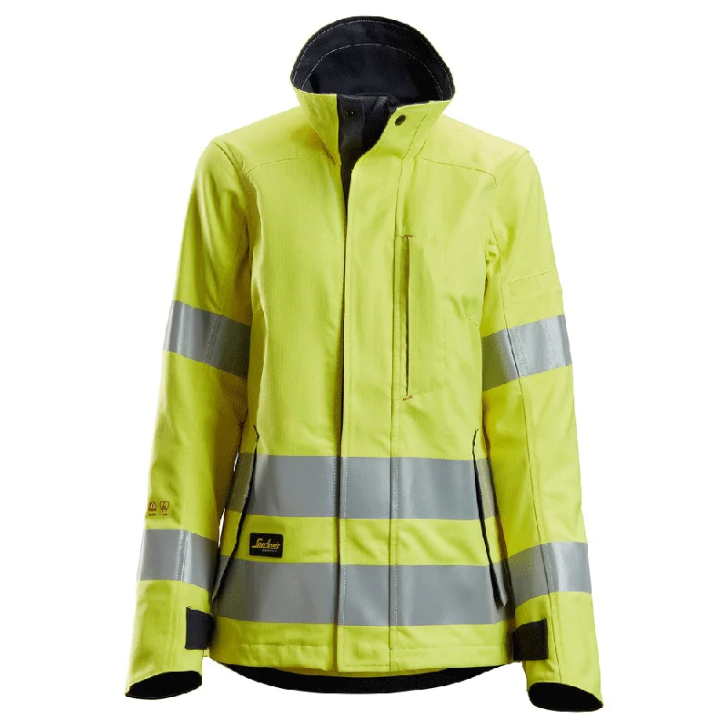 Snickers 1567 ProtecWork Womens Flame Retardant Arc Protection Hi-Vis Jacket, Class 3 Corduroy Jacket Velvet Jacket Brocade Jacket